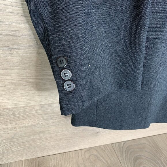 Habands Gold Coast Mens 44s Black Suit Jacket Sport Coat 2 Button Polyester - Picture 6 of 10